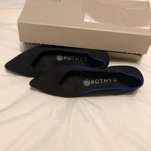 Rothys black point toe flats